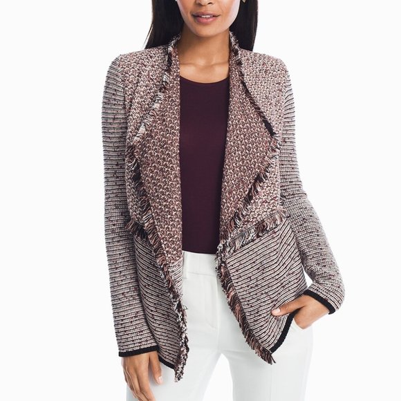 White House Black Market Jackets & Blazers - WHBM Double Fringe Sweater Jacket